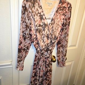 Coldwater Creek Women's Pink and Brown Dress